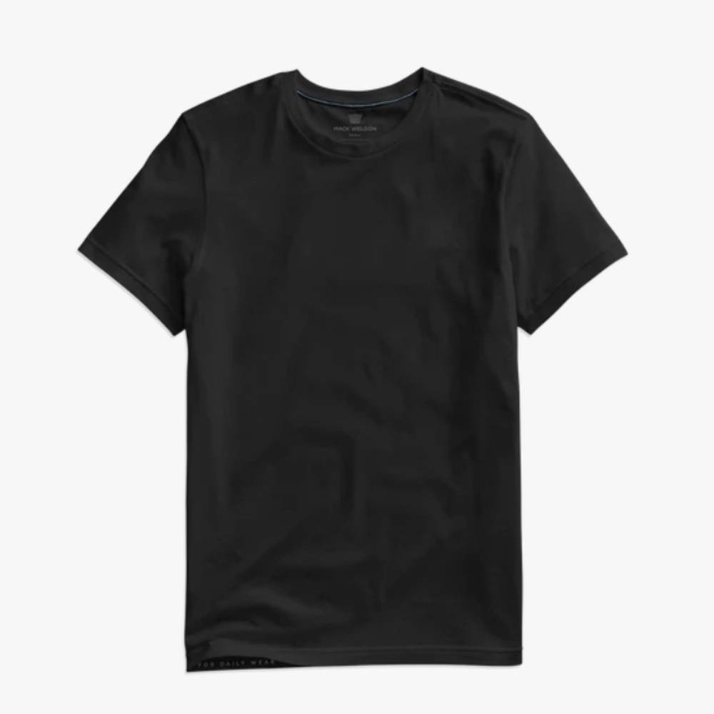 Mack Weldon Pima Crew in black